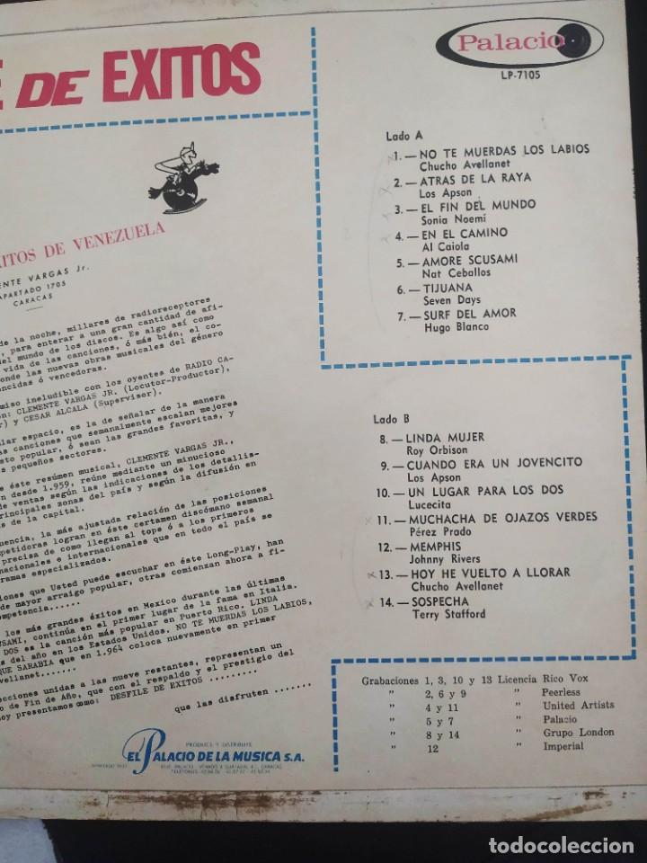 Discos de vinilo: DESFILE DE EXITOS VOL 2 . LP VENEZUELA - Foto 2