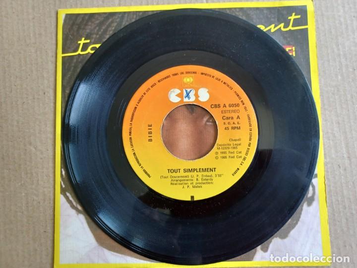 Discos de vinilo: BIBIE - TOUT SIMPLEMENT SINGLE 1985 EDICION ESPA&Ntilde;OLA - Foto 2