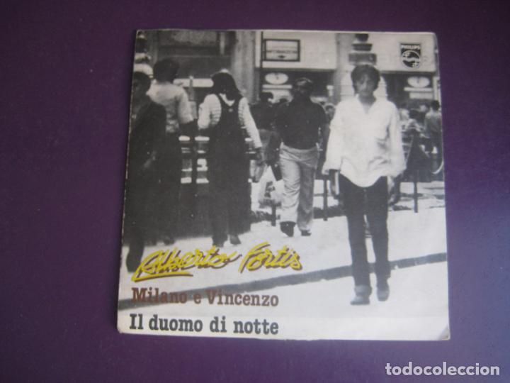 Disques de vinyle: Alberto Fortis &lrm;&ndash; Milano E Vincenzo / Il Duomo Di Notte - Sg PHILIPS ITALIA 1978 - FOLK POP 70'S