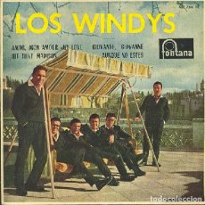 Disques de vinyle: LOS WINDYS - AMOR, MON AMOUR, MY LOVE; HIT THAT MADISON + 2 - FONTANA 467 754 - 1963. Lote 348364373
