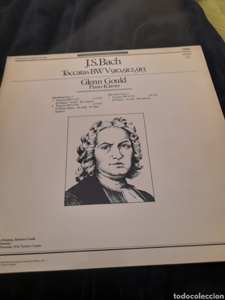 Discos de vinilo: Vinilo de Glenn Gould, Toccatas - Foto 2