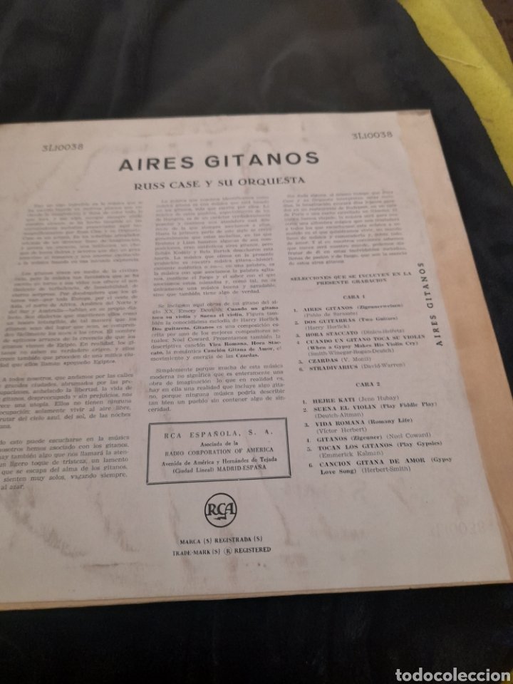 Discos de vinilo: Vinilo, Aires Gitanos, Russ Case y su orquesta - Foto 2
