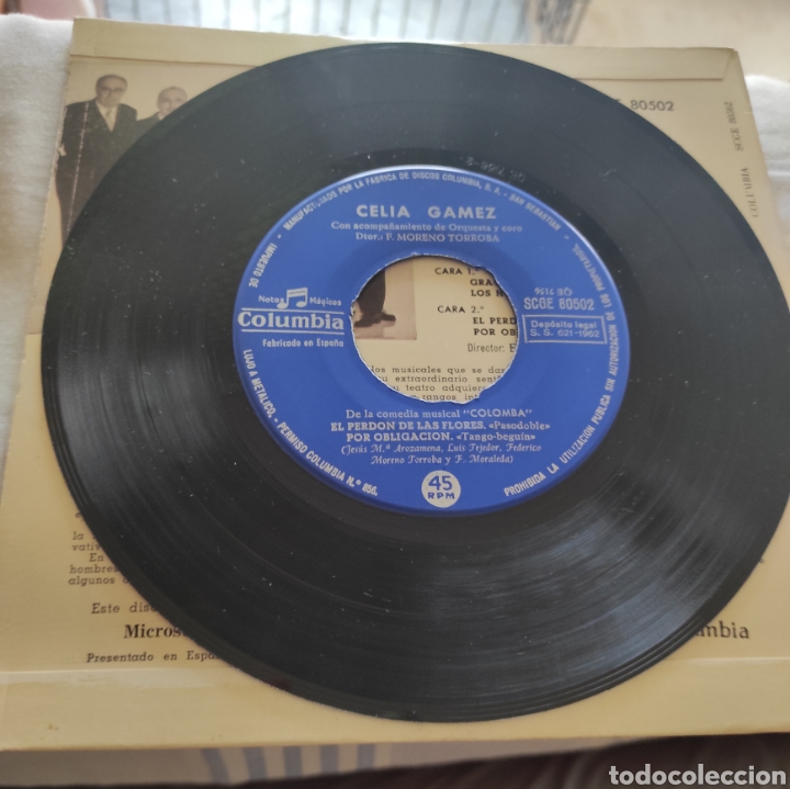 Discos de vinilo: Celia Gamez - Colomba - 1962 - - Foto 4