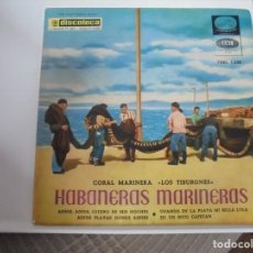Discos de vinilo: CORAL MARINERA LOS TIBURONES. HABANERAS MARINERAS. SINGLE CON 4 CANCIONES: ADIOS, ADIOS LUCERO DE MI. Lote 348470193