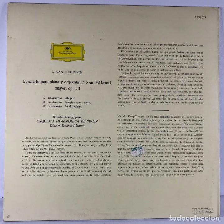 Discos de vinilo: Beethoven &ndash; Wilhelm Kempff, Ferdinand Leitner - - Foto 2