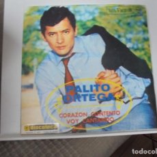 Discos de vinilo: PALITO ORTEGA. SINGLE CON 2 CANCIONES: CORAZON CONTENTO / VOY CANTANDO.. Lote 348519093