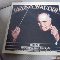 Discos de vinilo: EDICION BRUNO WALTER. MAHLER. SINFONIAS NOS. 1, 2, 4, 5 Y 9. CANCIONES DE UN CAMARADA ERRANTE. LA CA