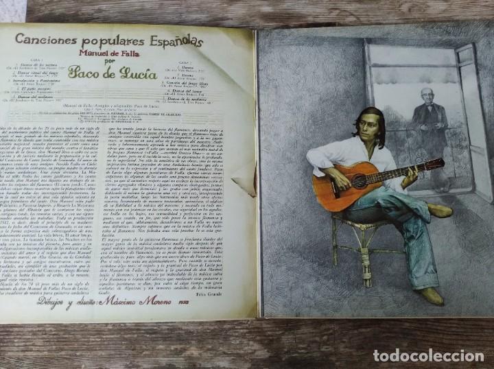 Discos de vinilo: PACO DE LUC&Iacute;A - Interpreta a Manuel de Falla *** LP ESPA&Ntilde;OL GATEFOLD 1978 - Foto 2