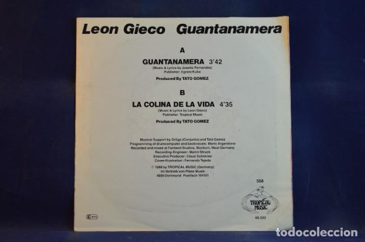 Discos de vinilo: LEON GIECO - GUANTANAMERA - SINGLE - Foto 2