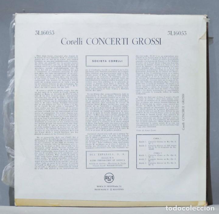 Discos de vinilo: LP. Societ&agrave; Corelli, Corelli. Concerti Grossi - Foto 2