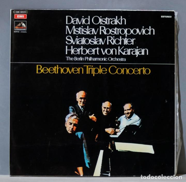 Discos de vinilo: LP. Karajan. Beethoven Triple Concerto - Foto 1