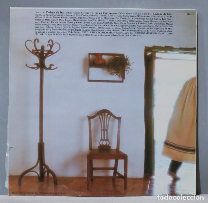 Discos de vinilo: LP. LOS SABANDE&Ntilde;OS. CADENA DE ISAS - Foto 2