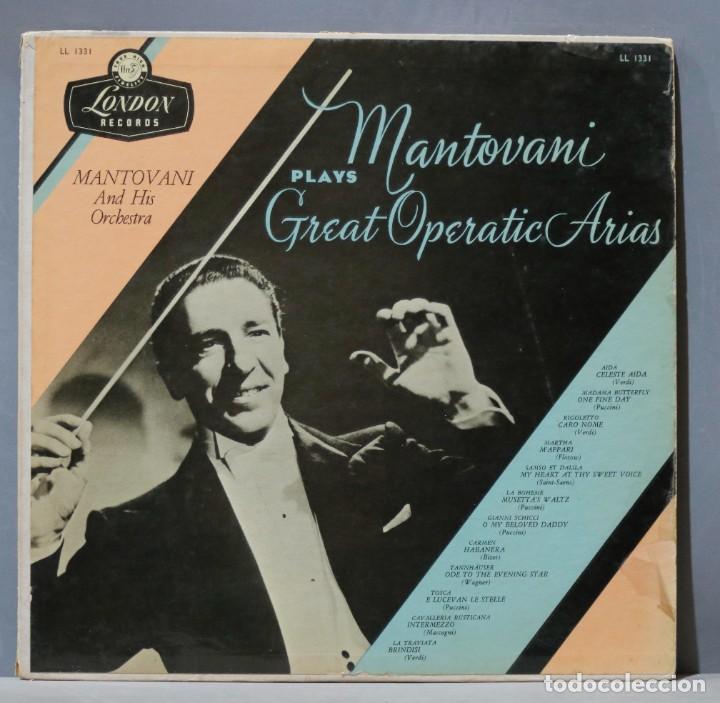 Disques de vinyle: LP. Mantovani Plays Great Operatic Arias