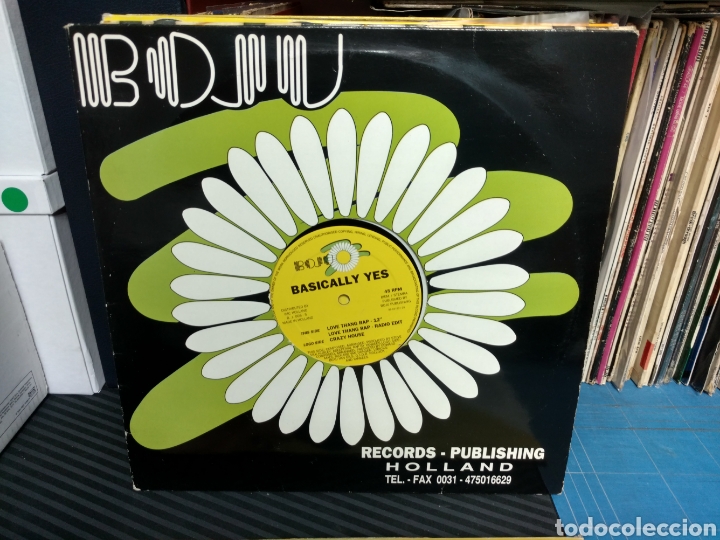 Discos de vinilo: Basically Yes - Love Thang Rap / Crazy House (12&rdquo;) - Foto 1