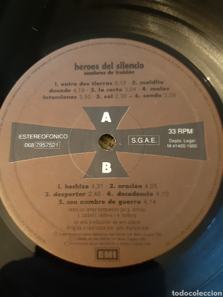 Discos de vinilo: *HEROES DEL SILENCIO. SENDEROS DE TRAICION. ESPA&Ntilde;A. - Foto 2
