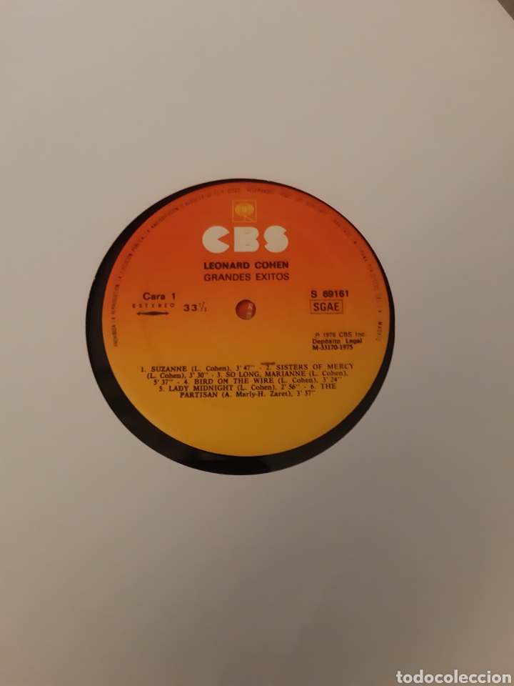 Discos de vinilo: * LEONARD COHEN. GRANDES EXITOS. CBS. 1975. ESPA&Ntilde;A. - Foto 1