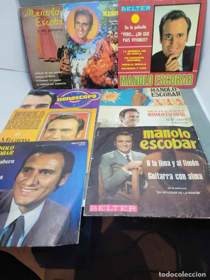 Discos de vinilo: Lote de 9 singles de MANOLO ESCOBAR - Foto 1