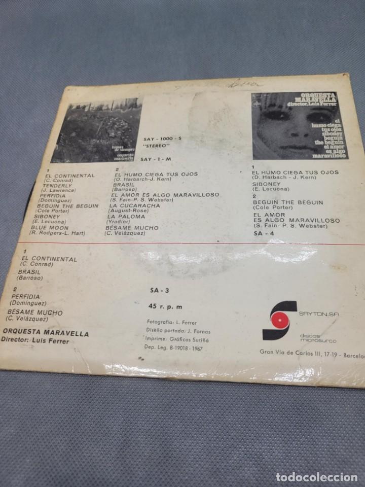 Discos de vinilo: Orquesta MARAVELLA SINGLE BRASIL CONTINENTAL - Foto 2