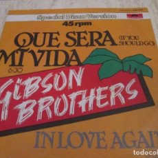 Discos de vinilo: GIBSON BROTHERS -QUÉ SERÁ DE MI VIDA / IN LOVE AGAIN. GERMAN MAXI SINGLE 12” 1979ED. MUY BUEN ESTADO. Lote 348763920