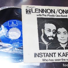 Discos de vinilo: JOHN LENNON ---INSTANT KARMA & WHO HAS SEEN THE WIND -- VINILO MINT /FUNDA EX -- RELEVANCIA 1. Lote 348770314
