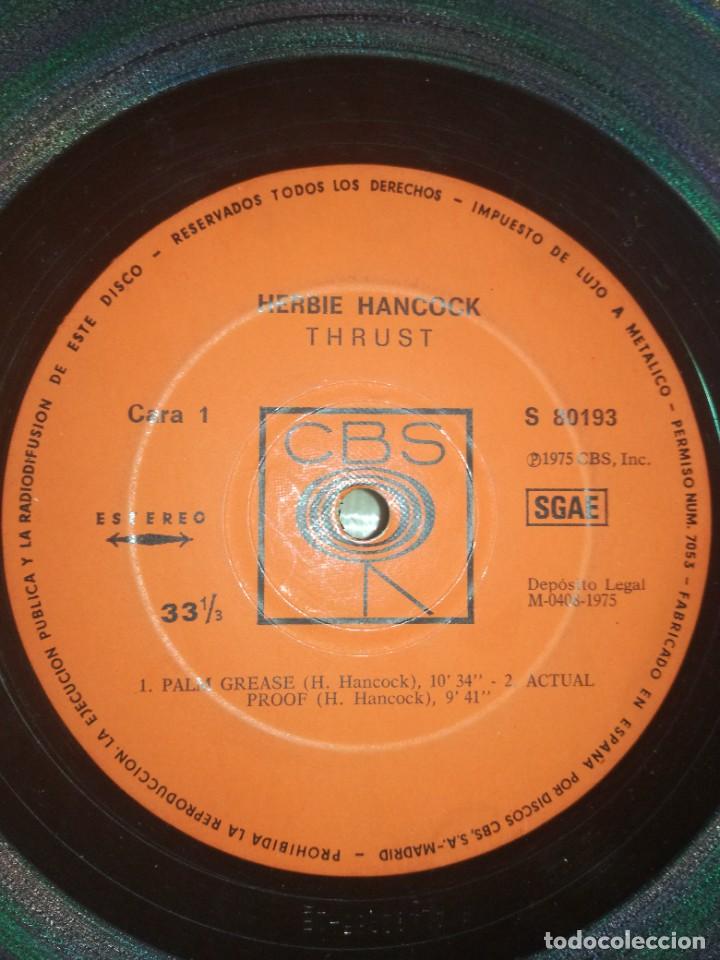 Discos de vinilo: HERBIE HANCOCK-THRUST-PRIMERA EDICION ESPA&Ntilde;OLA 1975 - Foto 3