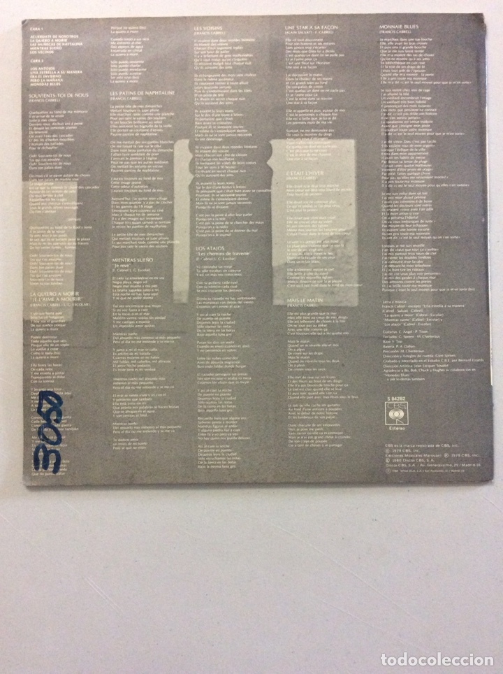 Discos de vinilo: Francis Cabrel. La quiero a morir. - Foto 2