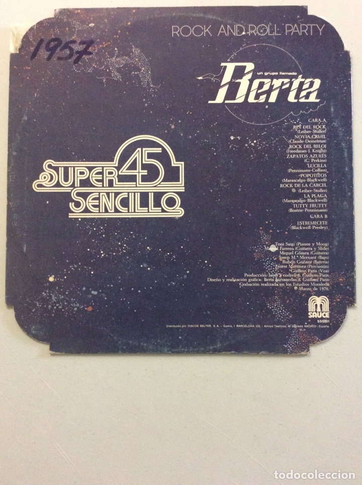 Discos de vinilo: Berta. Rock and roll Party. - Foto 2