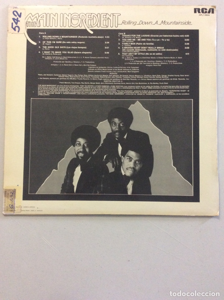 Discos de vinilo: The Main Ingredient. Rolling down a mountainside. - Foto 2