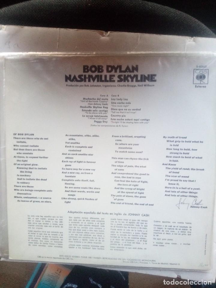 Discos de vinilo: bob dylan nashville skyline 1970 lp - Foto 2