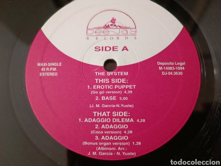 Discos de vinilo: THE SYSTEM - EROTIC PUPPET - 1994 - Foto 3