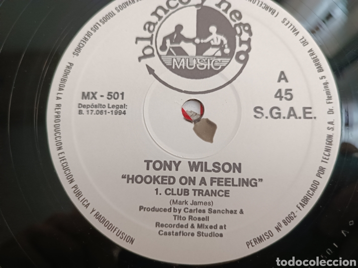 Discos de vinilo: TONY WILSON - HOOKED ON A FEELING - Foto 4