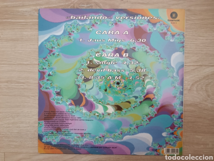 Discos de vinilo: LUXURY BEAT - BAILANDO - 1994 - Foto 2