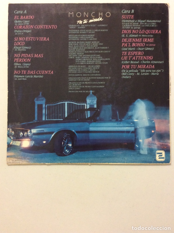 Discos de vinilo: Moncho. Por tu mirada. - Foto 2