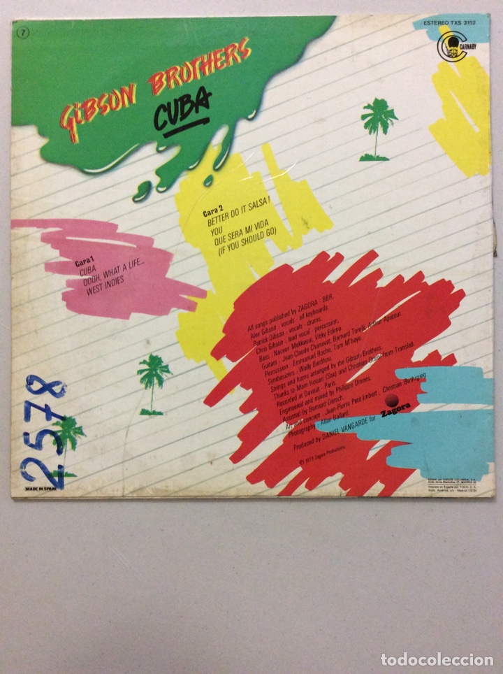 Discos de vinilo: Gibson Brothers. Cuba. - Foto 2