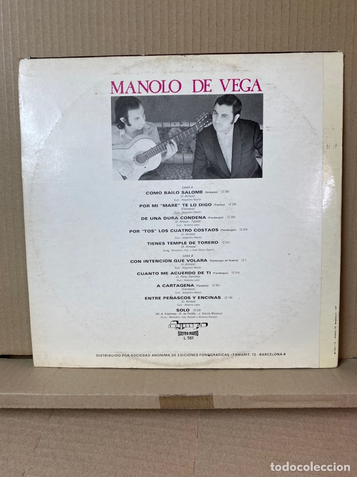 Discos de vinilo: LP MANOLO VEGA - Foto 2