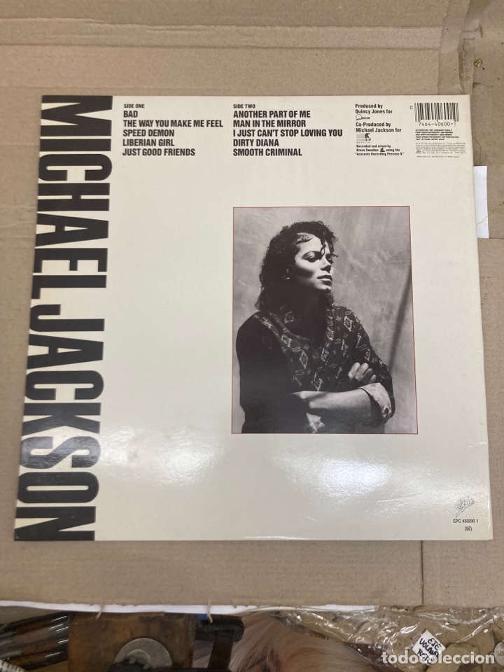 Discos de vinilo: Disco de vinilo Michael Jackson Bad - Foto 2