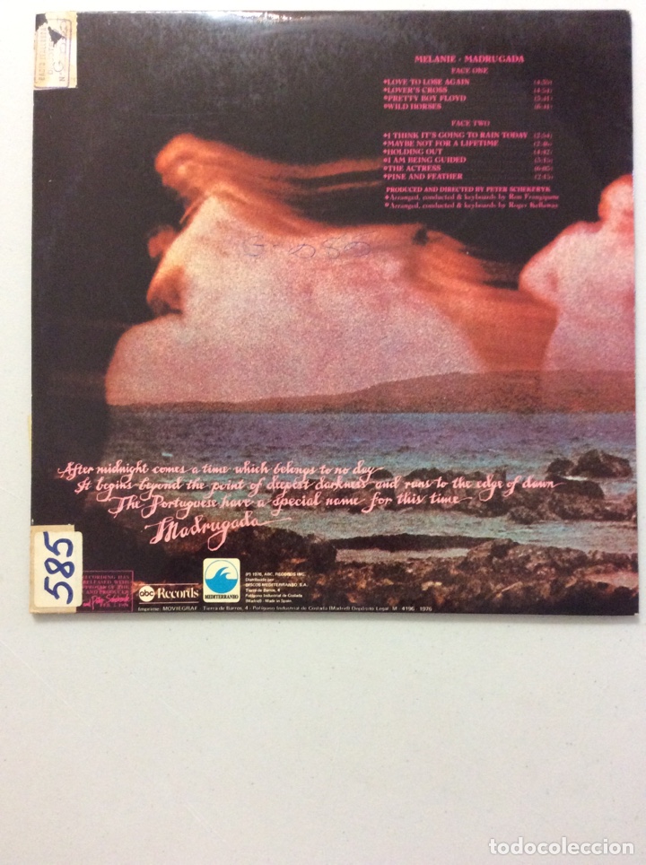 Discos de vinilo: Melanie. Madrugada. - Foto 2