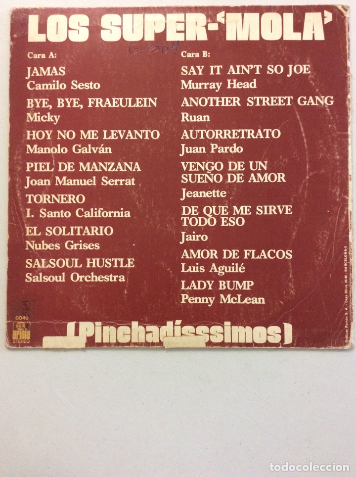 Discos de vinilo: Los S&uacute;per-Mola. Pinchad&iacute;sssimos. - Foto 2