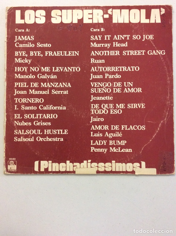 Discos de vinilo: Los S&uacute;per-Mola. Pinchad&iacute;sssimos. - Foto 1