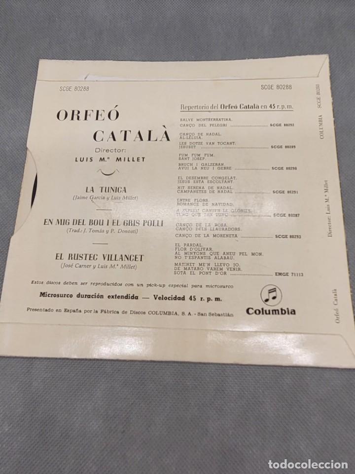 Discos de vinilo: Disco single antiguo y raro del ORFE&Oacute; CATALA - Foto 2