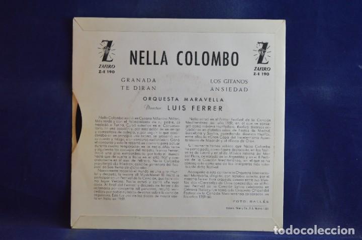 Discos de vinilo: NELLA COLOMBO - GRANADA / LOS GITANOS / TE DIR&Aacute;N / ANSIEDAD - EP - Foto 2