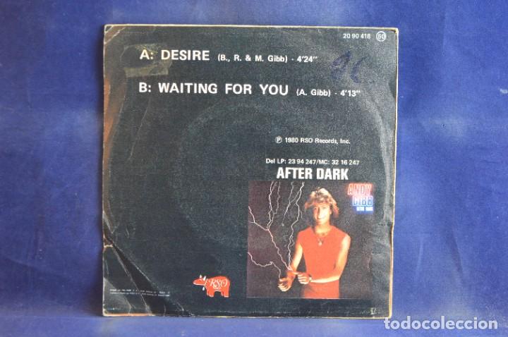Discos de vinilo: ANDY GIBB - DESIRE = DESEO - SINGLE - Foto 2
