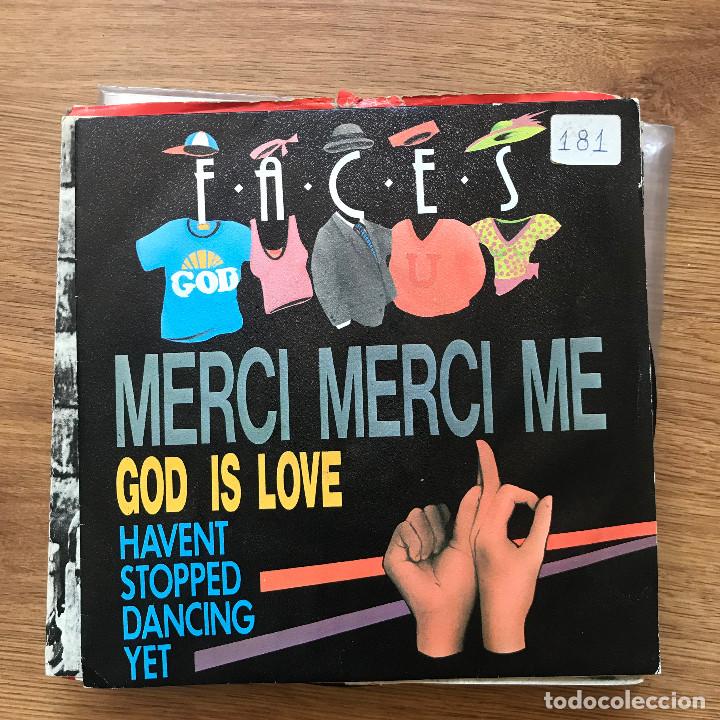 Discos de vinilo: FACES - MERCI MERCI ME - SINGLE KEY 1987 - Foto 1