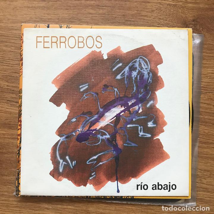 Discos de vinilo: FERROBOS - R&Iacute;O ABAJO - SINGLE INTERFERENCIAS 1988 - Foto 1