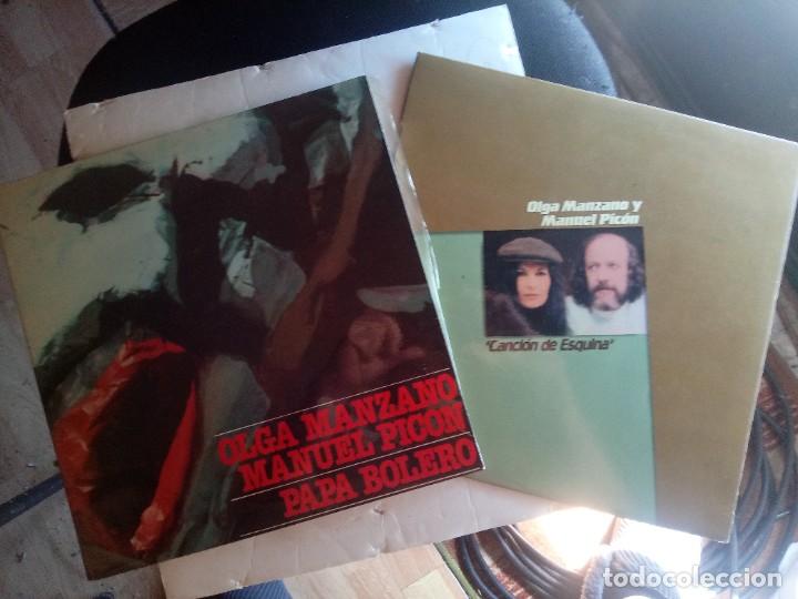 Discos de vinilo: 2 lps olga manzano y manuel picon - Foto 1