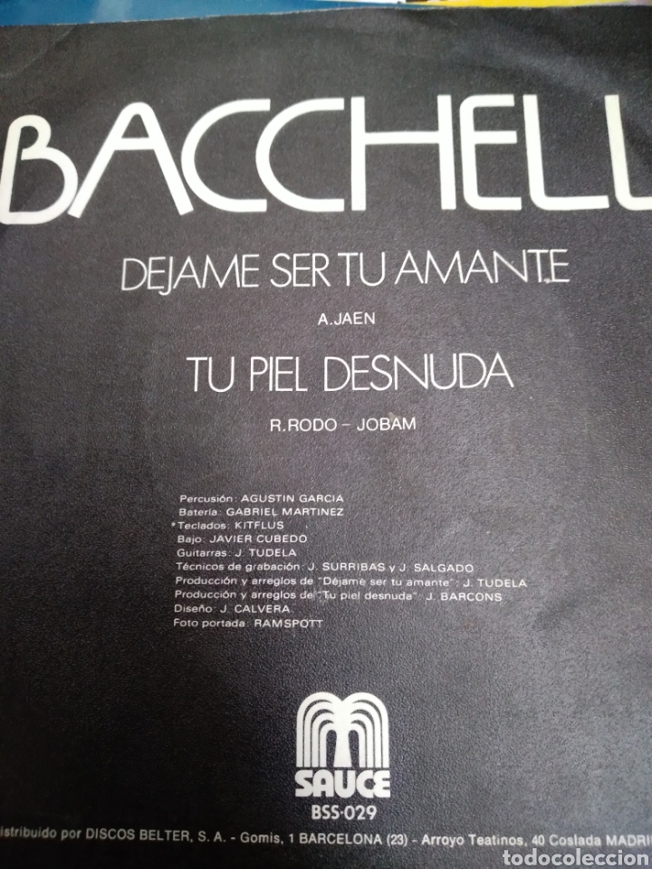 Discos de vinilo: SINGLE-BACHELLI-DEJAME SER TU AMANTAE-ES1978- - Foto 2