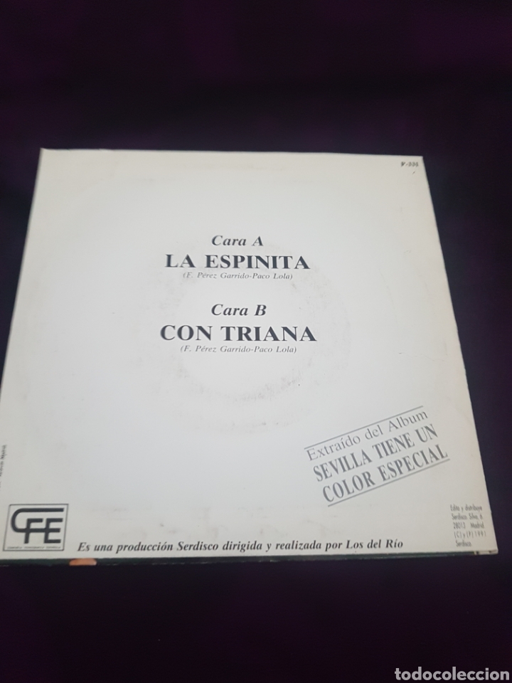 Discos de vinilo: LOS DEL RIO (SINGLE) - Foto 2