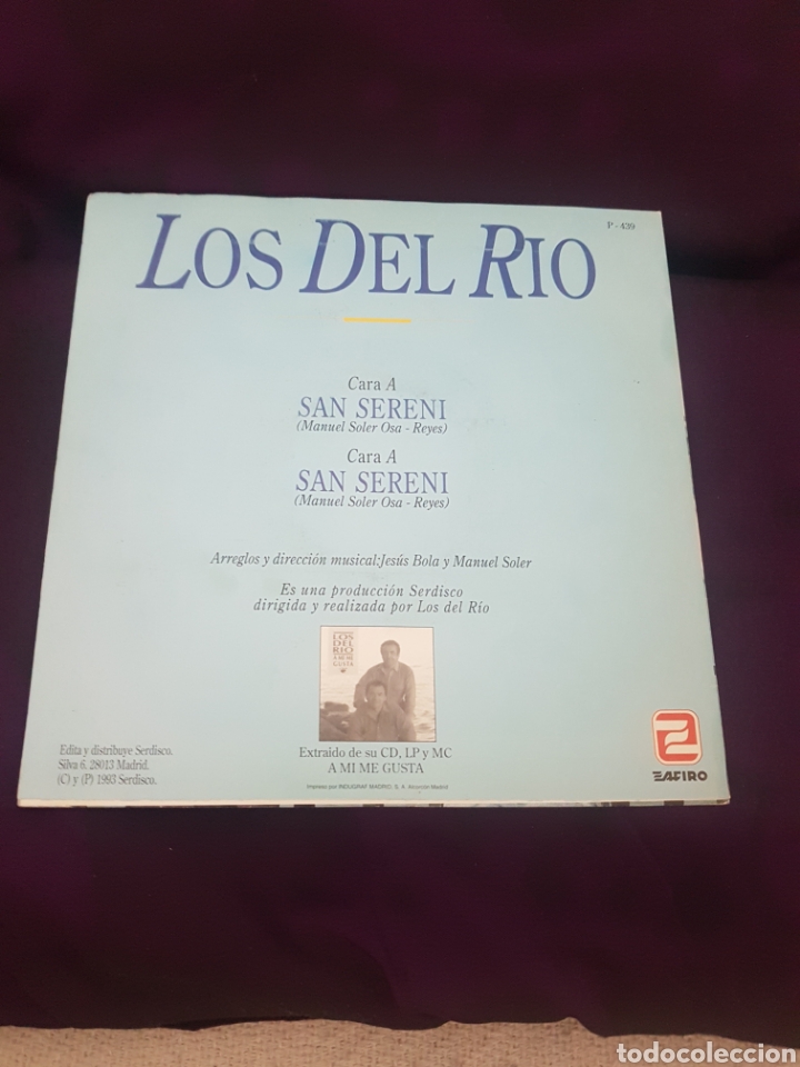 Discos de vinilo: LOS DEL RIO (SINGLE) - Foto 2