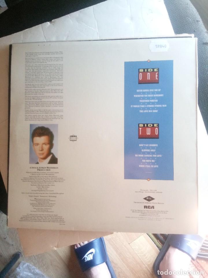 Discos de vinilo: rick astley whenever you need somebody 1987 lp - Foto 2