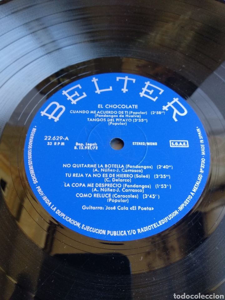 Discos de vinilo: *EL CHOCOLATE. SPAIN. BELTER. 1972 - Foto 4